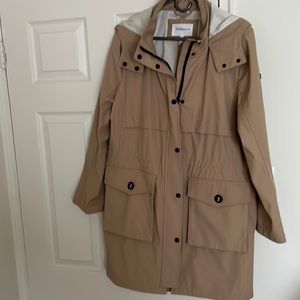 BCBG  rain jacket with black detail.
